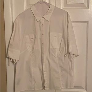 Calvin Klein white button down shirt